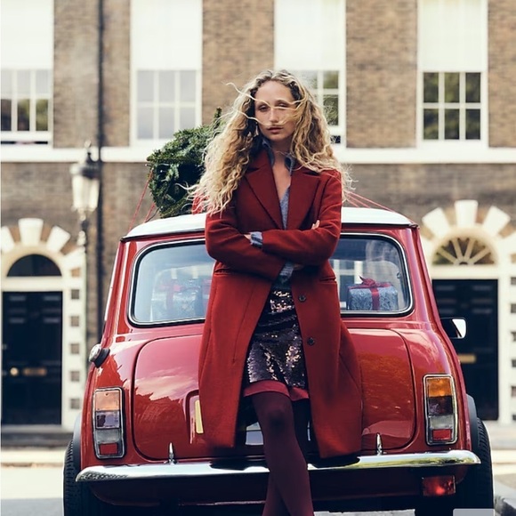 J crew cardinal burgundy Chiffon-lined sequin skirt - Picture 4 of 6